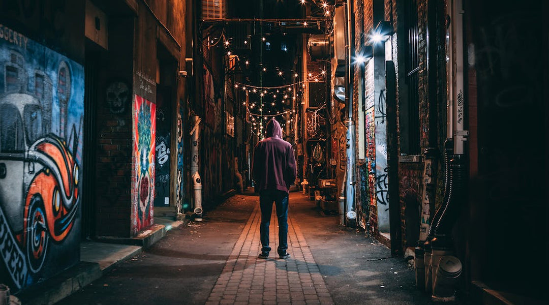 Pack Boys Selling Boof Products in an Alley