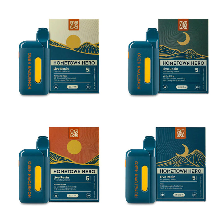 Hometown Hero THCa Liquid Diamonds Disposable - 5 Grams - Ethereal Gold Dispensary