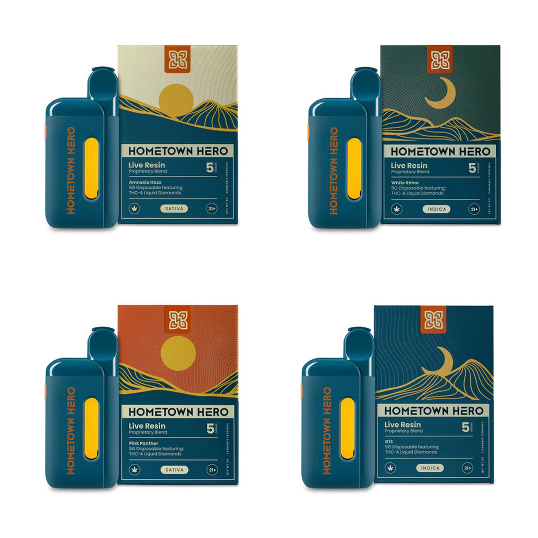 Hometown Hero THCa Liquid Diamonds Disposable - 5 Grams - Ethereal Gold Dispensary