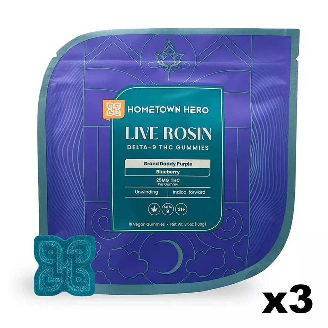 Hometown Hero Delta-9 Live Rosin Gummies - Ethereal Gold Dispensary