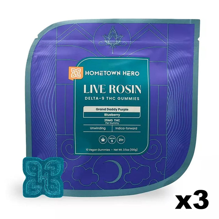 Hometown Hero Delta-9 Live Rosin Gummies - Ethereal Gold Dispensary