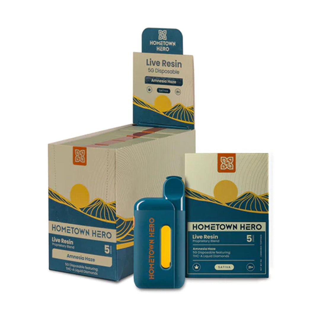 Hometown Hero THCa Liquid Diamonds Disposable - 5 Grams - Ethereal Gold Dispensary