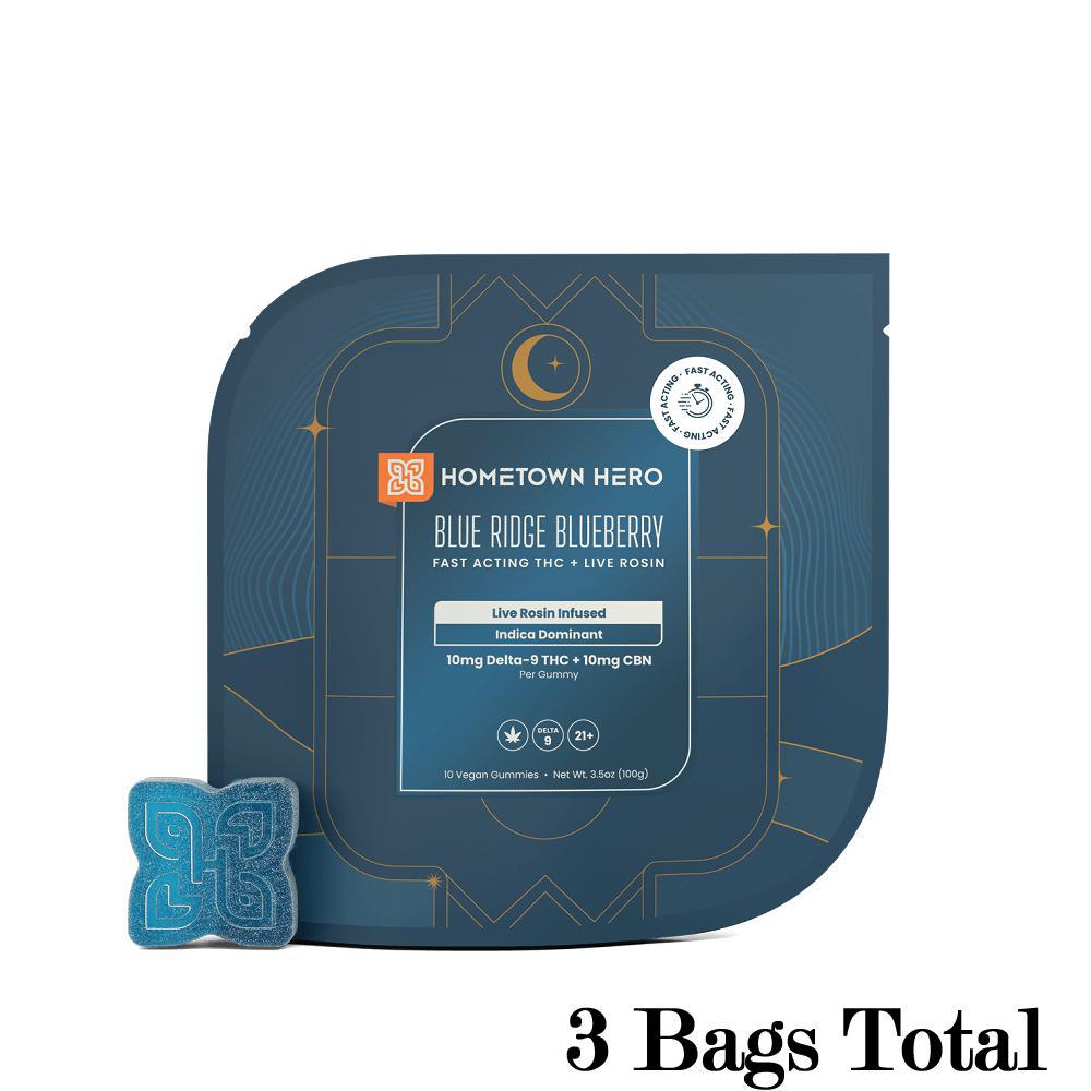 Hometown Hero Live Rosin Indica Gummies