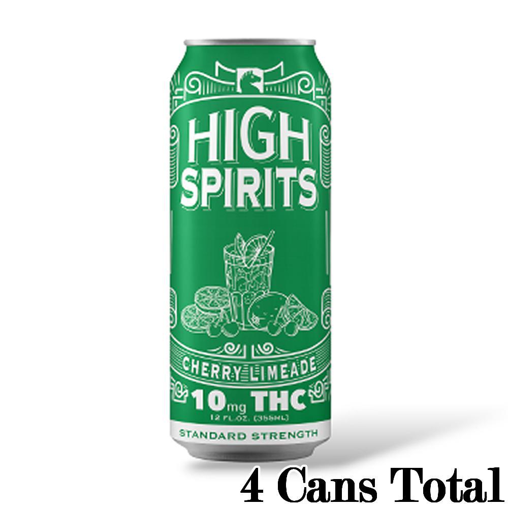High Spirits Cherry Limeade Indica Cannabis Seltzer (10mg Can) - Ethereal Gold Dispensary