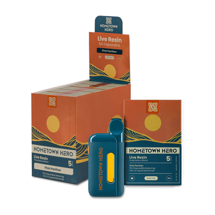 Hometown Hero THCa Liquid Diamonds Disposable - 5 Grams - Ethereal Gold Dispensary