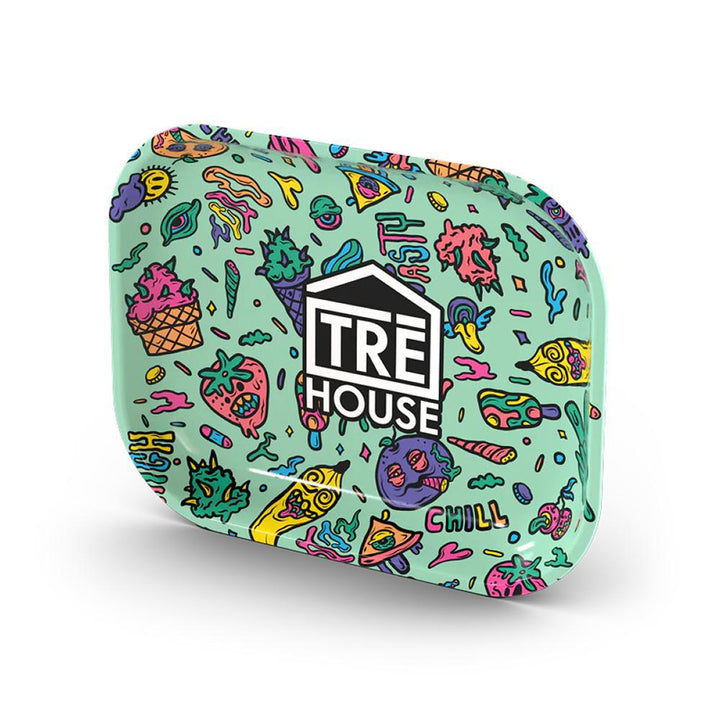 TRE House Metal Rolling Trays - Ethereal Gold Dispensary