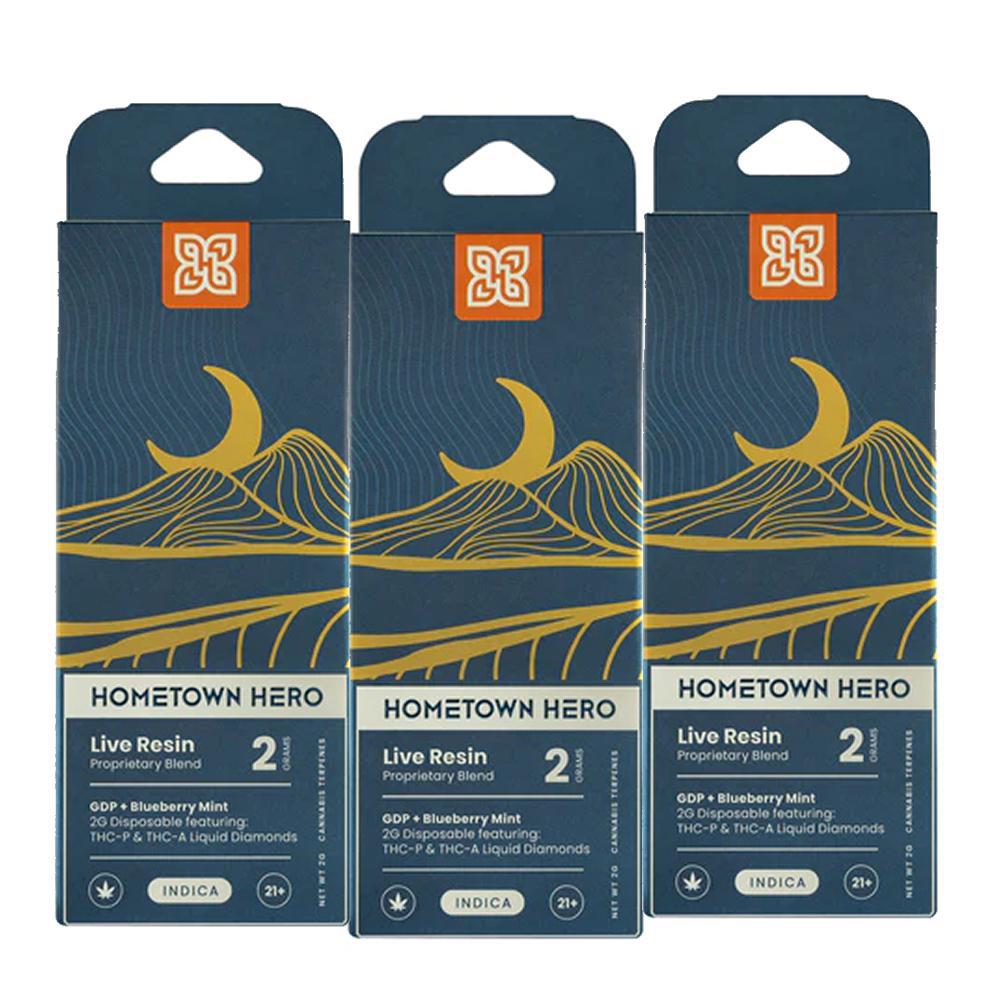 Hometown Hero Live Resin THCa Liquid Diamonds Disposable - 2 Grams