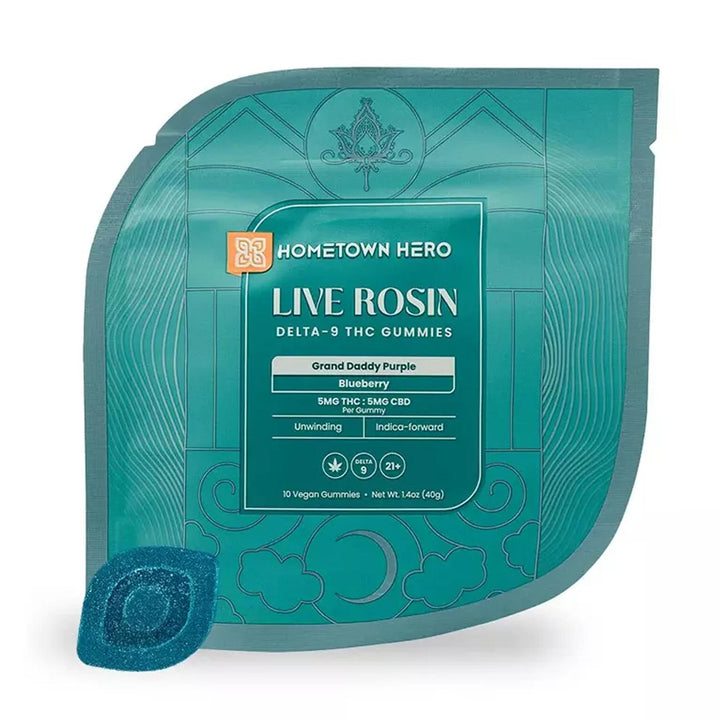 Hometown Hero Live Rosin THC + CBD Gummies - Ethereal Gold Dispensary