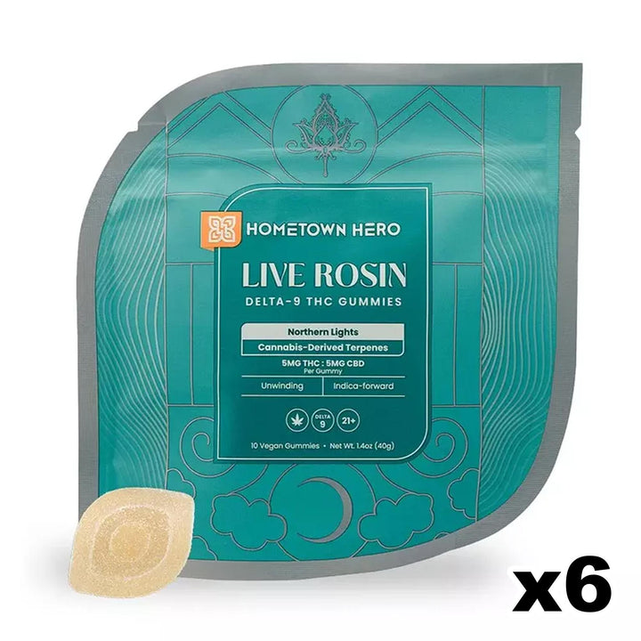 Hometown Hero Live Rosin THC + CBD Gummies - Ethereal Gold Dispensary