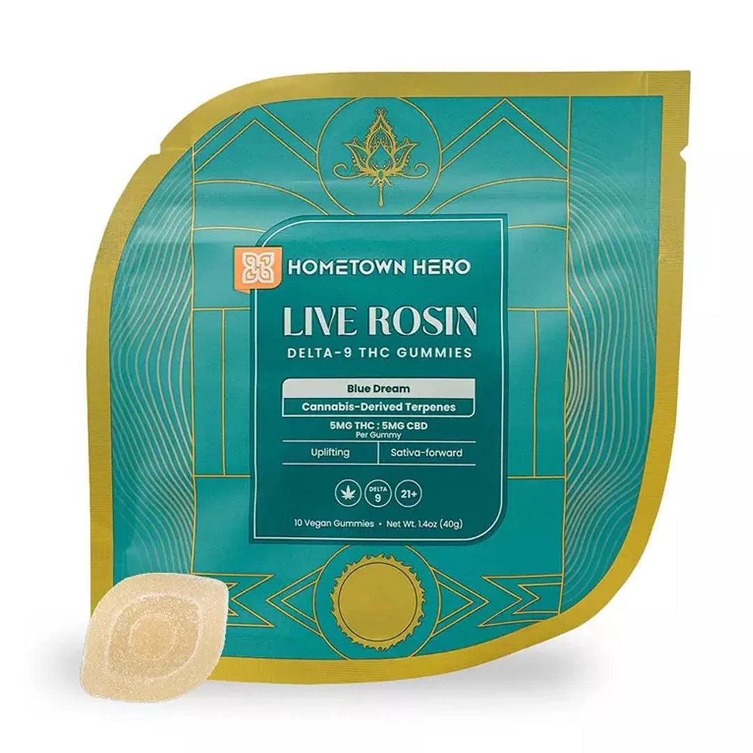Hometown Hero Live Rosin THC + CBD Gummies - Ethereal Gold Dispensary