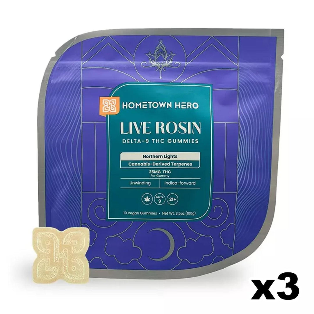 Hometown Hero Delta-9 Live Rosin Gummies - Ethereal Gold Dispensary