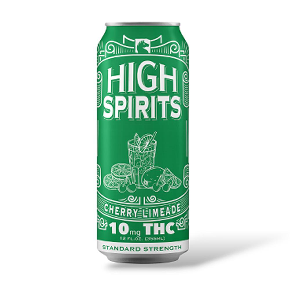High Spirits Cherry Limeade Indica Cannabis Seltzer (10mg Can) - Ethereal Gold Dispensary
