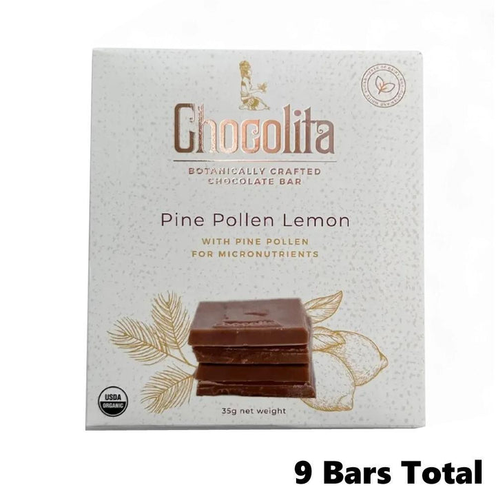 Chocolita Power – Pine Pollen Raw White Chocolate Bar