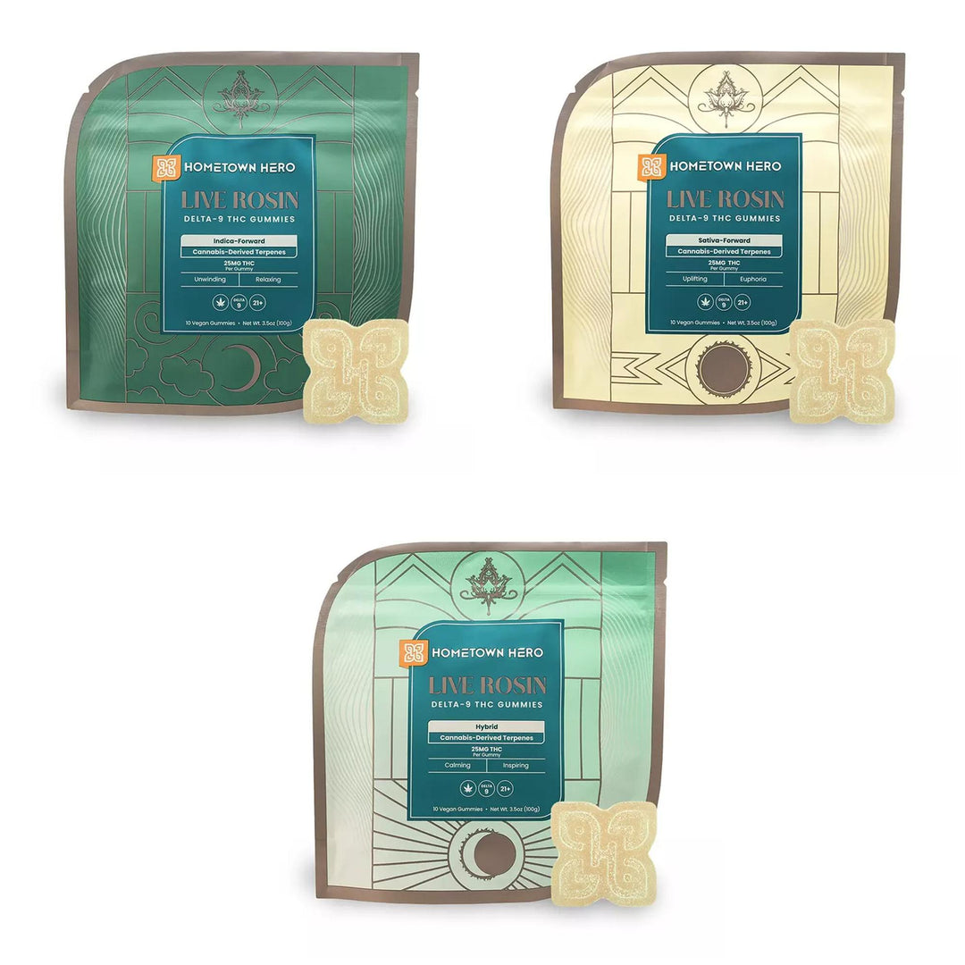 Hometown Hero Absolute Delta-9 Live Rosin Gummies - Ethereal Gold Dispensary