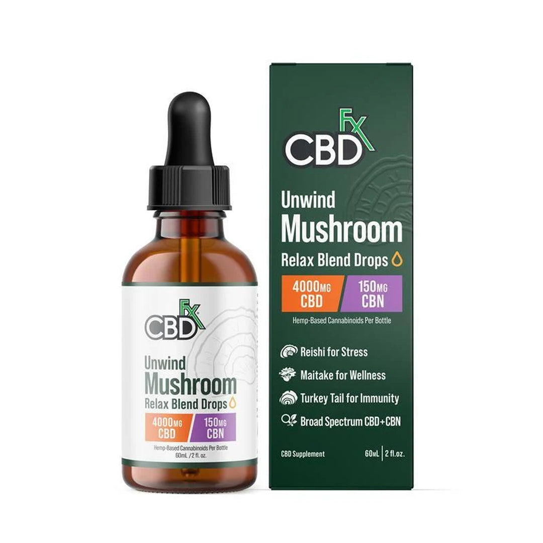 CBDfx Unwind Mushroom Tincture - Ethereal Gold Dispensary
