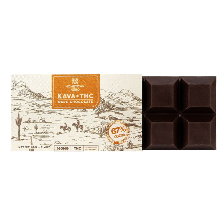 Hometown Hero Kava + THC Dark Chocolate - Ethereal Gold Dispensary