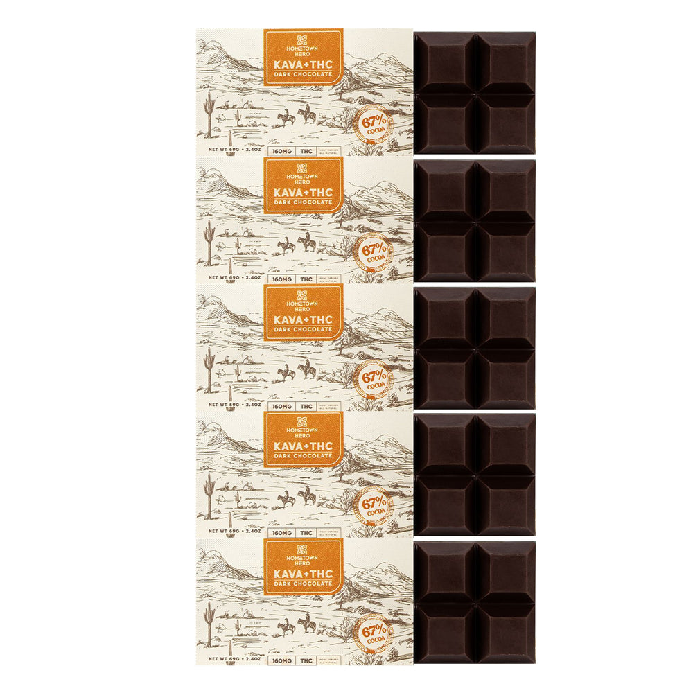 Hometown Hero Kava + THC Dark Chocolate - Ethereal Gold Dispensary