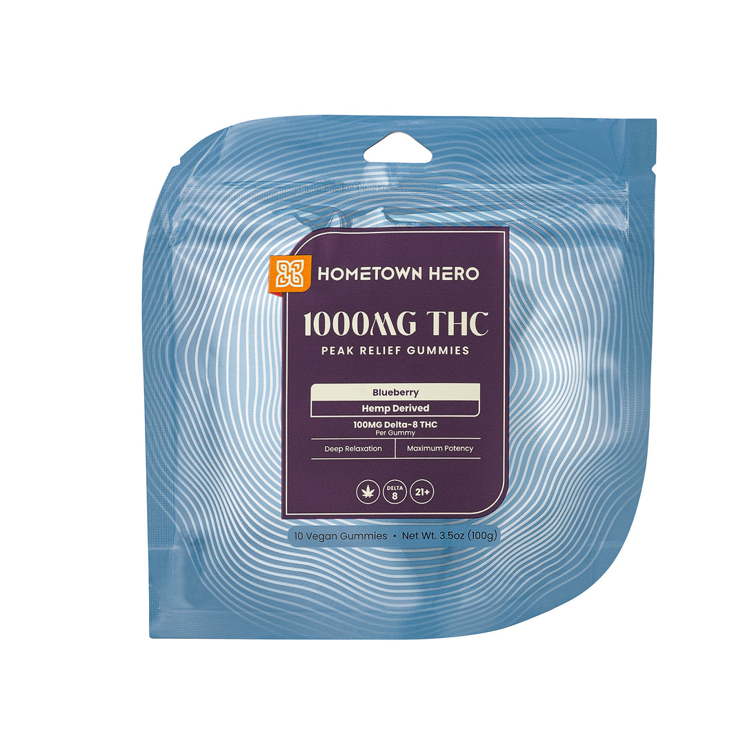 Hometown Hero Peak Relief Delta-8 Gummies - Ethereal Gold Dispensary