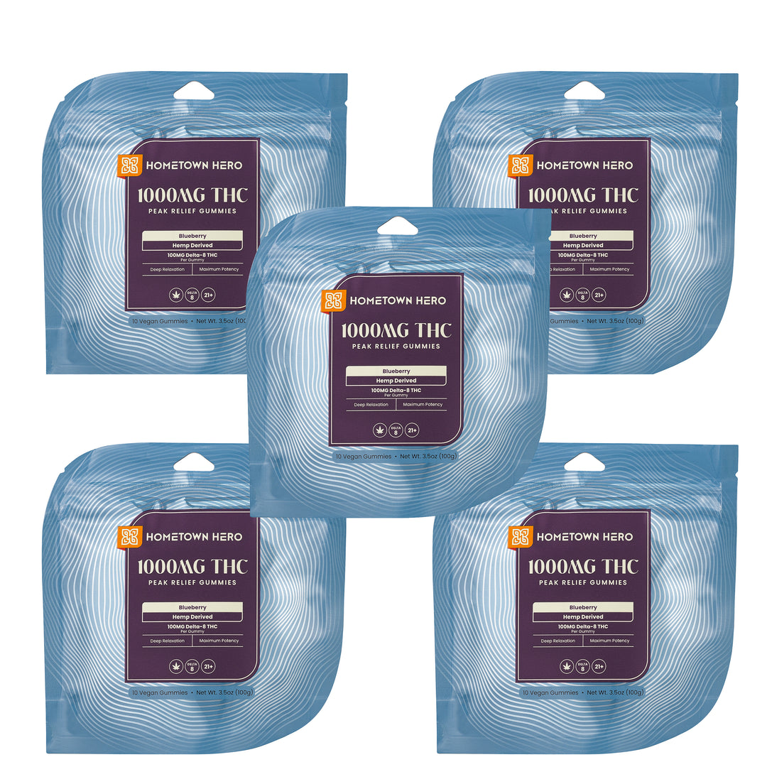 Hometown Hero Peak Relief Delta-8 Gummies - Ethereal Gold Dispensary