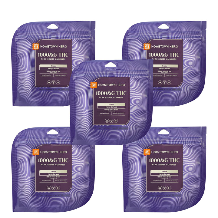 Hometown Hero Peak Relief Delta-8 Gummies - Ethereal Gold Dispensary