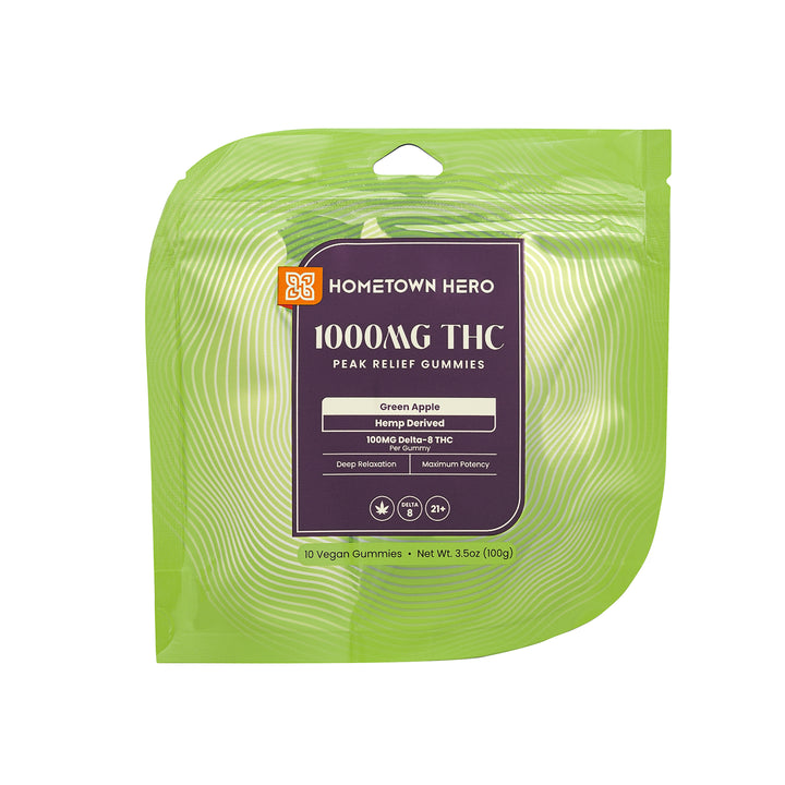 Hometown Hero Peak Relief Delta-8 Gummies - Ethereal Gold Dispensary