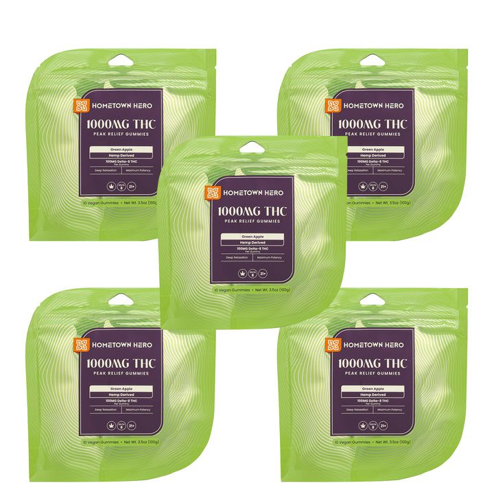 Hometown Hero Peak Relief Delta-8 Gummies - Ethereal Gold Dispensary