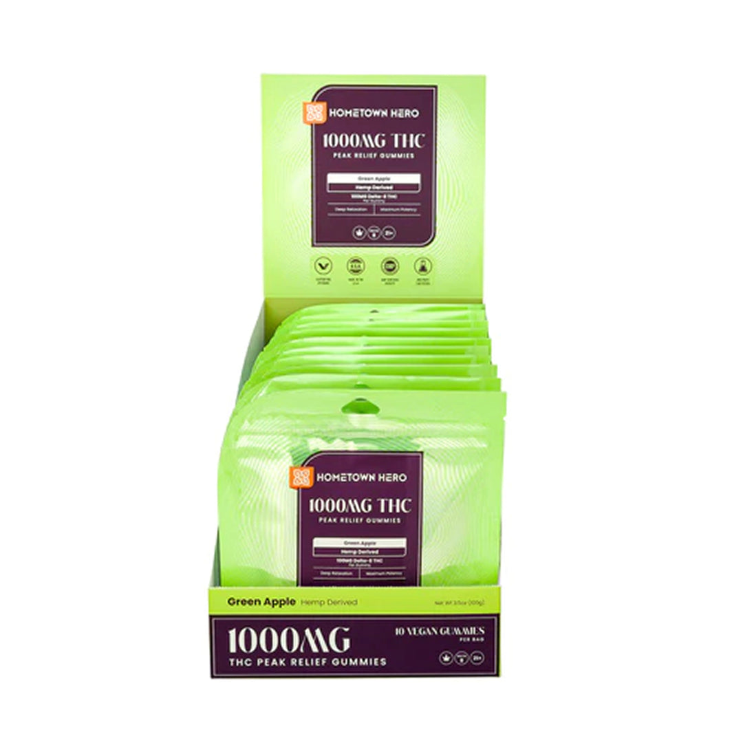 Hometown Hero Peak Relief Delta-8 Gummies - Ethereal Gold Dispensary