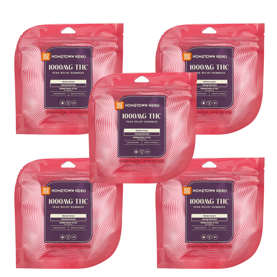 Hometown Hero Peak Relief Delta-8 Gummies - Ethereal Gold Dispensary