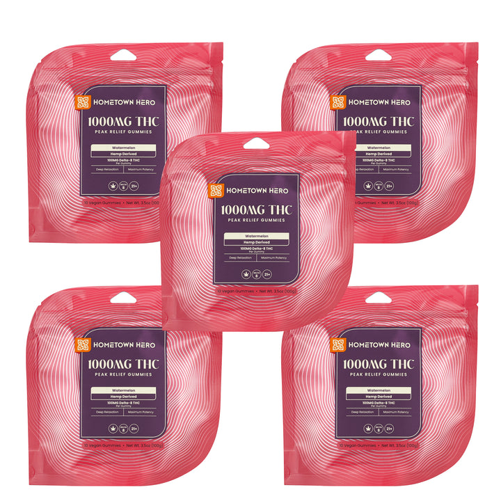 Hometown Hero Peak Relief Delta-8 Gummies - Ethereal Gold Dispensary