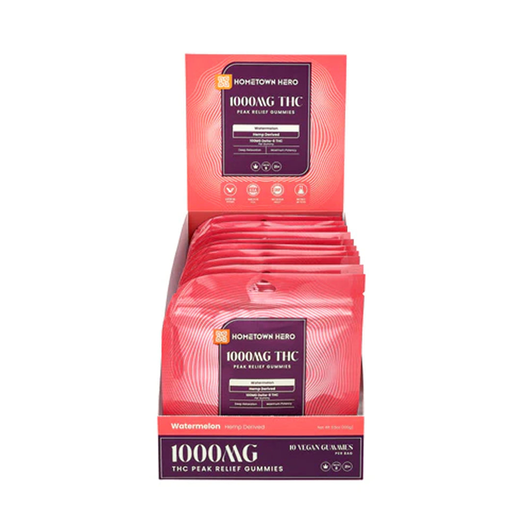 Hometown Hero Peak Relief Delta-8 Gummies - Ethereal Gold Dispensary