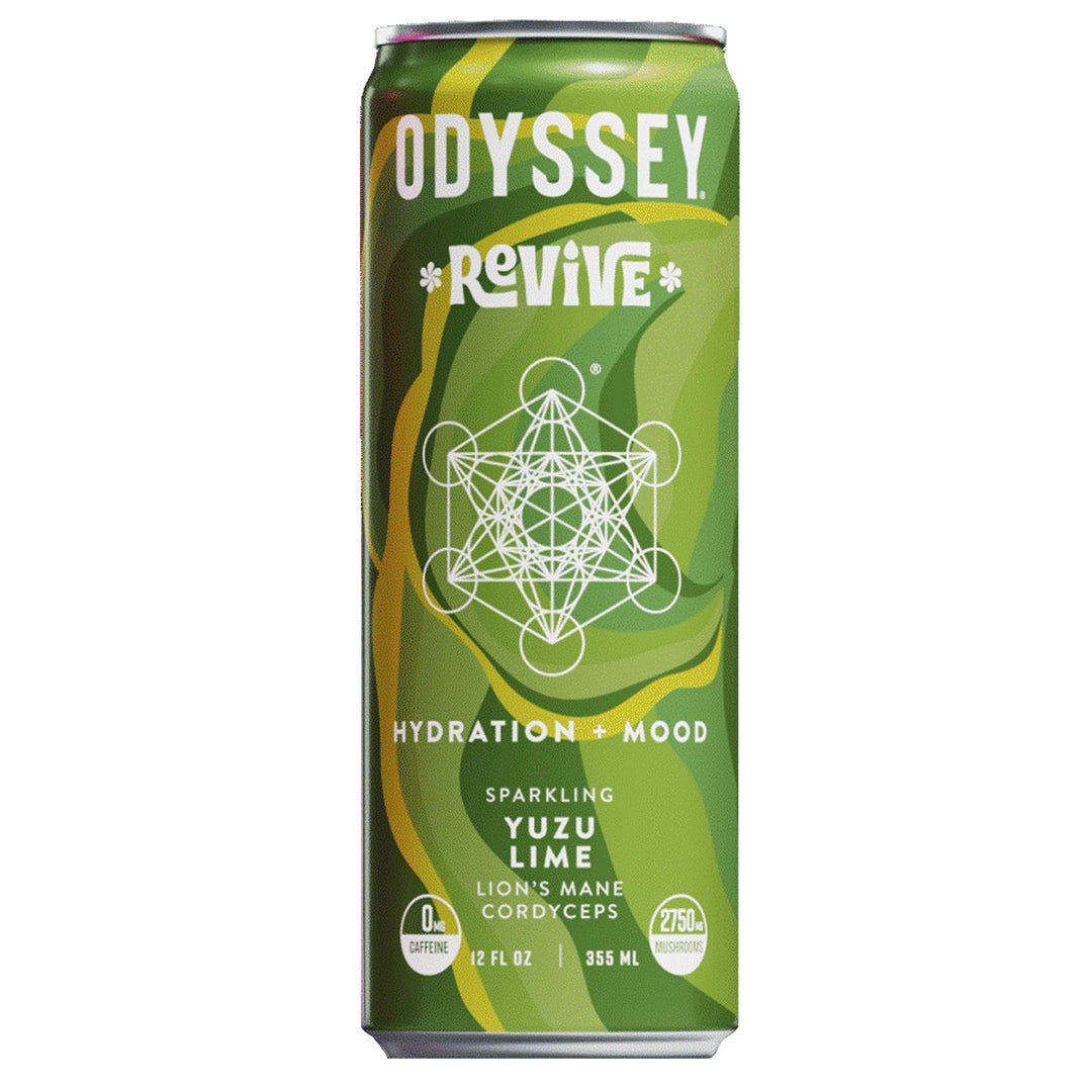 Odyssey Revive Sparkling Mushroom Elixir - Ethereal Gold Dispensary