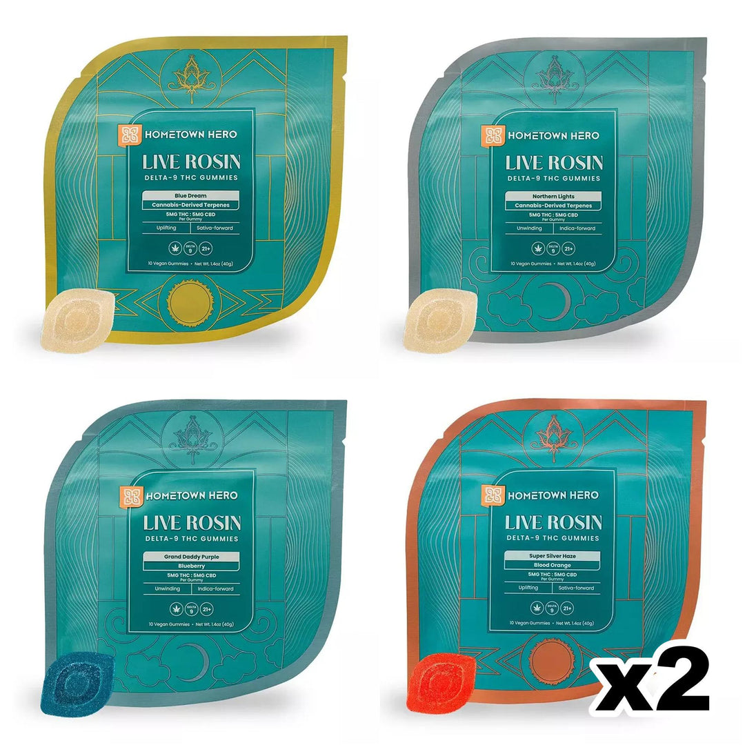 Hometown Hero Live Rosin THC + CBD Gummies - Ethereal Gold Dispensary