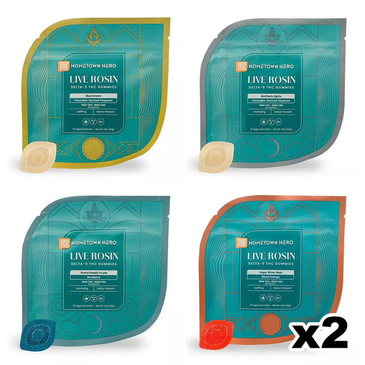 Hometown Hero Live Rosin THC + CBD Gummies - Ethereal Gold Dispensary