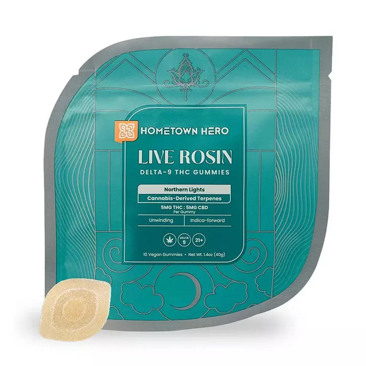 Hometown Hero Live Rosin THC + CBD Gummies - Ethereal Gold Dispensary