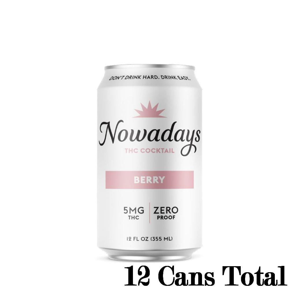 Nowadays Cannabis Cocktail Berry Flavor 12 12oz Cans 5mg THC per Can