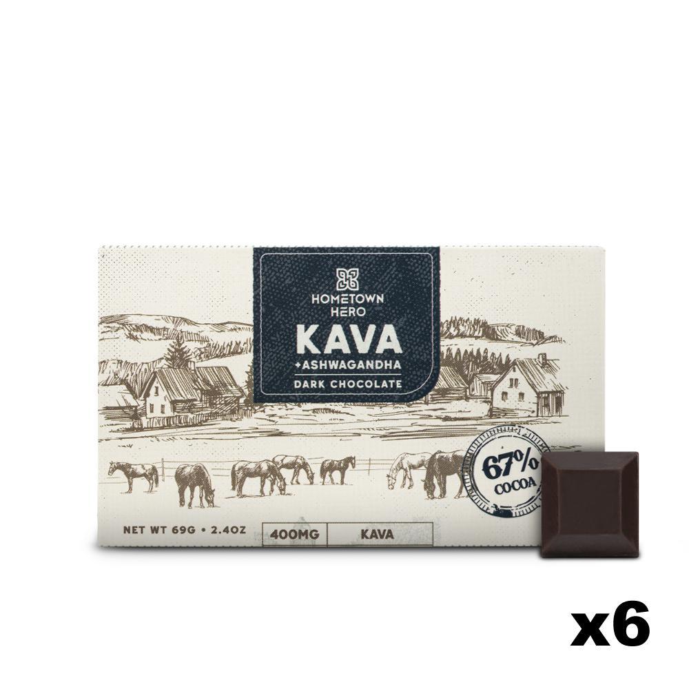Hometown Hero Kava + Ashwagandha Dark Chocolate - Ethereal Gold Dispensary
