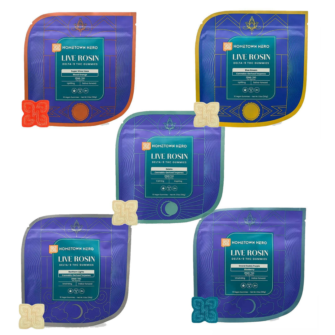 Hometown Hero Delta-9 Live Rosin Gummies - Ethereal Gold Dispensary