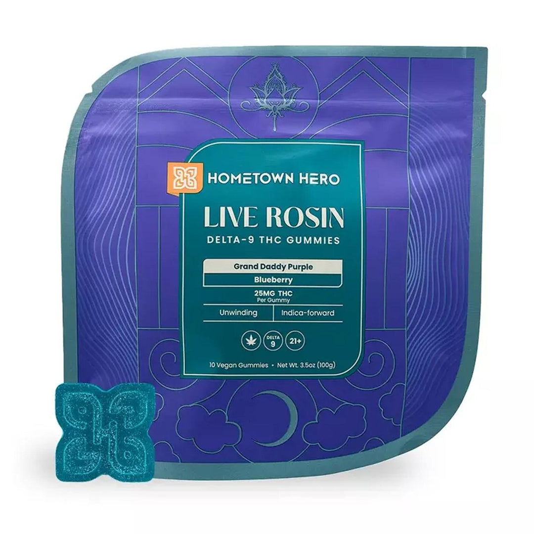 Hometown Hero Delta-9 Live Rosin Gummies - Ethereal Gold Dispensary