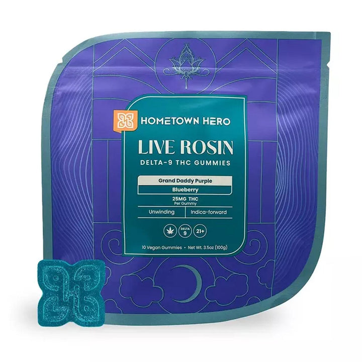 Hometown Hero Delta-9 Live Rosin Gummies - Ethereal Gold Dispensary