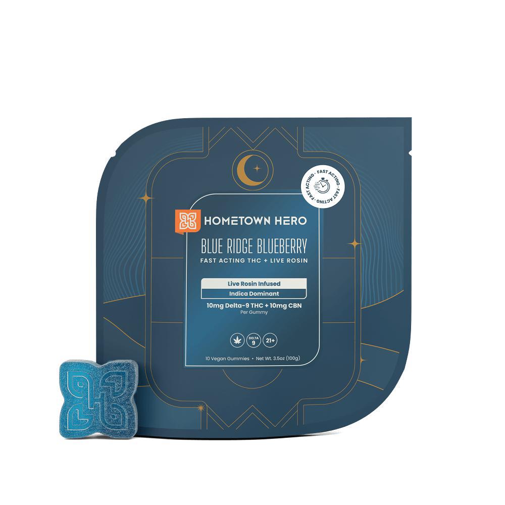 Hometown Hero Live Rosin Indica Gummies