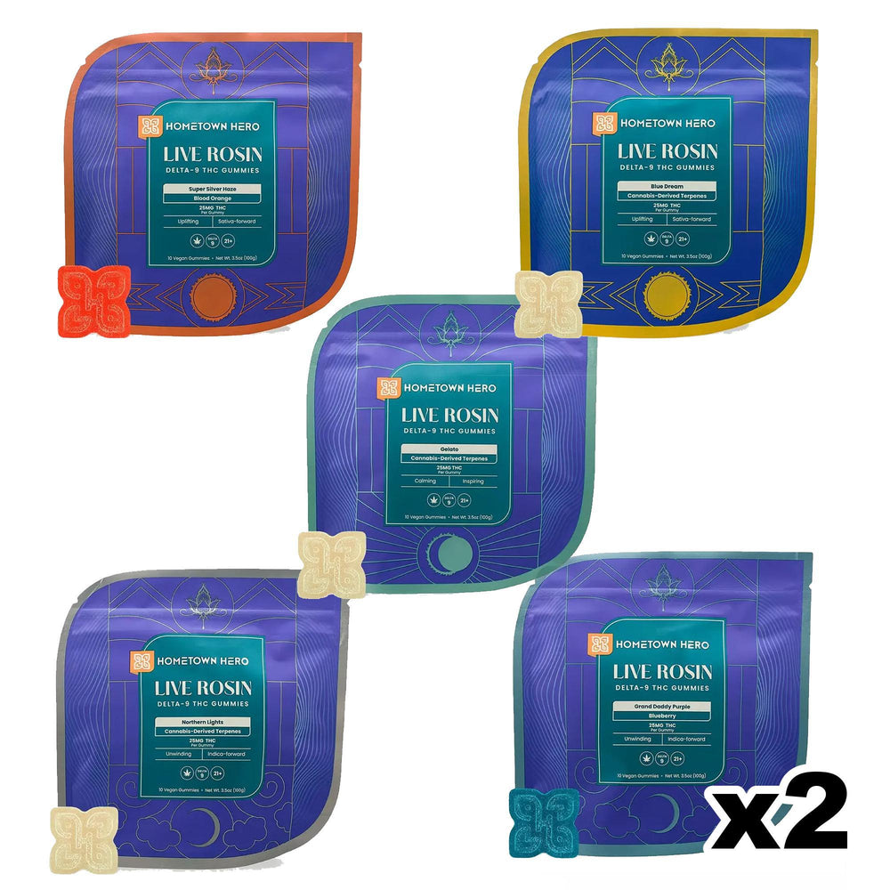 Hometown Hero Delta-9 Live Rosin Gummies - Ethereal Gold Dispensary