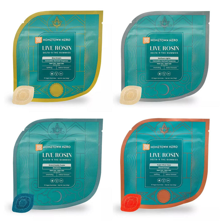 Hometown Hero Live Rosin THC + CBD Gummies - Ethereal Gold Dispensary