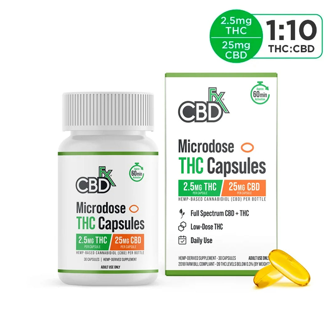 CBDfx CBD + Delta-9 THC Capsules - Ethereal Gold Dispensary