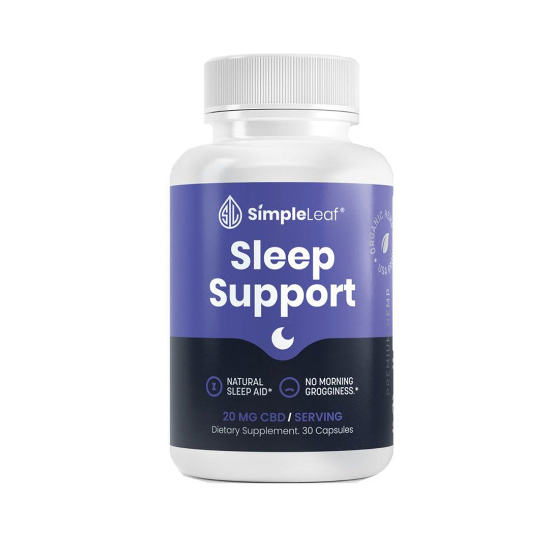 Simple Leaf CBD Sleep Support Capsules - Ethereal Gold Dispensary