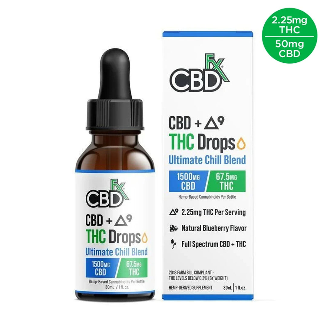CBDfx Ultimate Chill Blend CBD + Delta-9 THC Drops - Ethereal Gold Dispensary