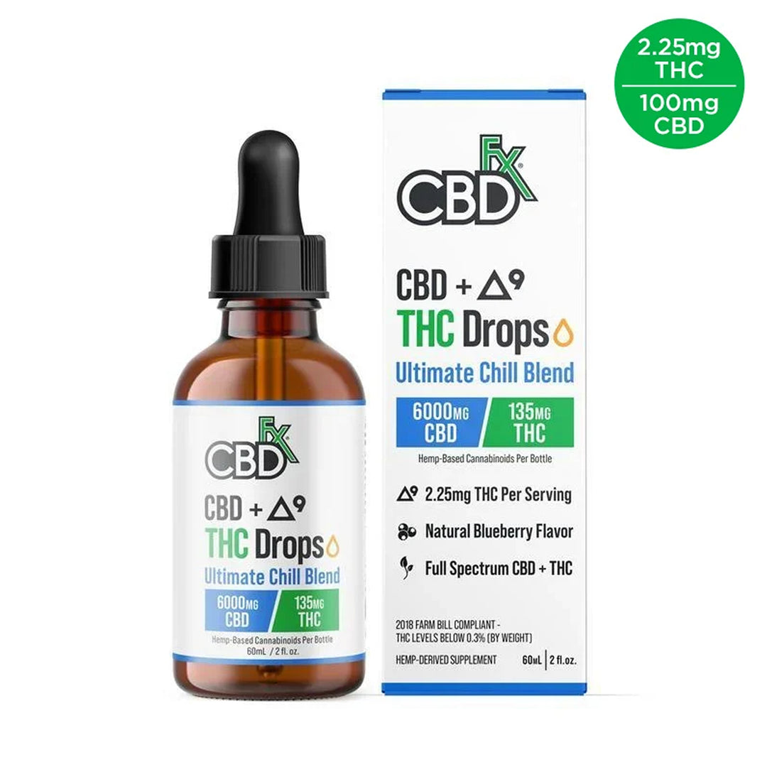 CBDfx Ultimate Chill Blend CBD + Delta-9 THC Drops - Ethereal Gold Dispensary