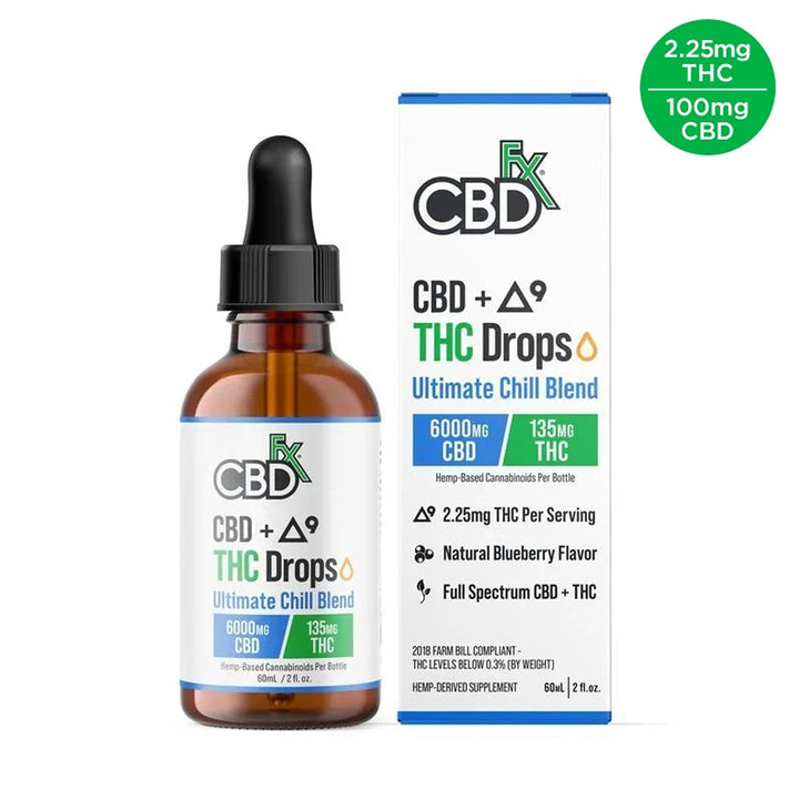 CBDfx Ultimate Chill Blend CBD + Delta-9 THC Drops - Ethereal Gold Dispensary