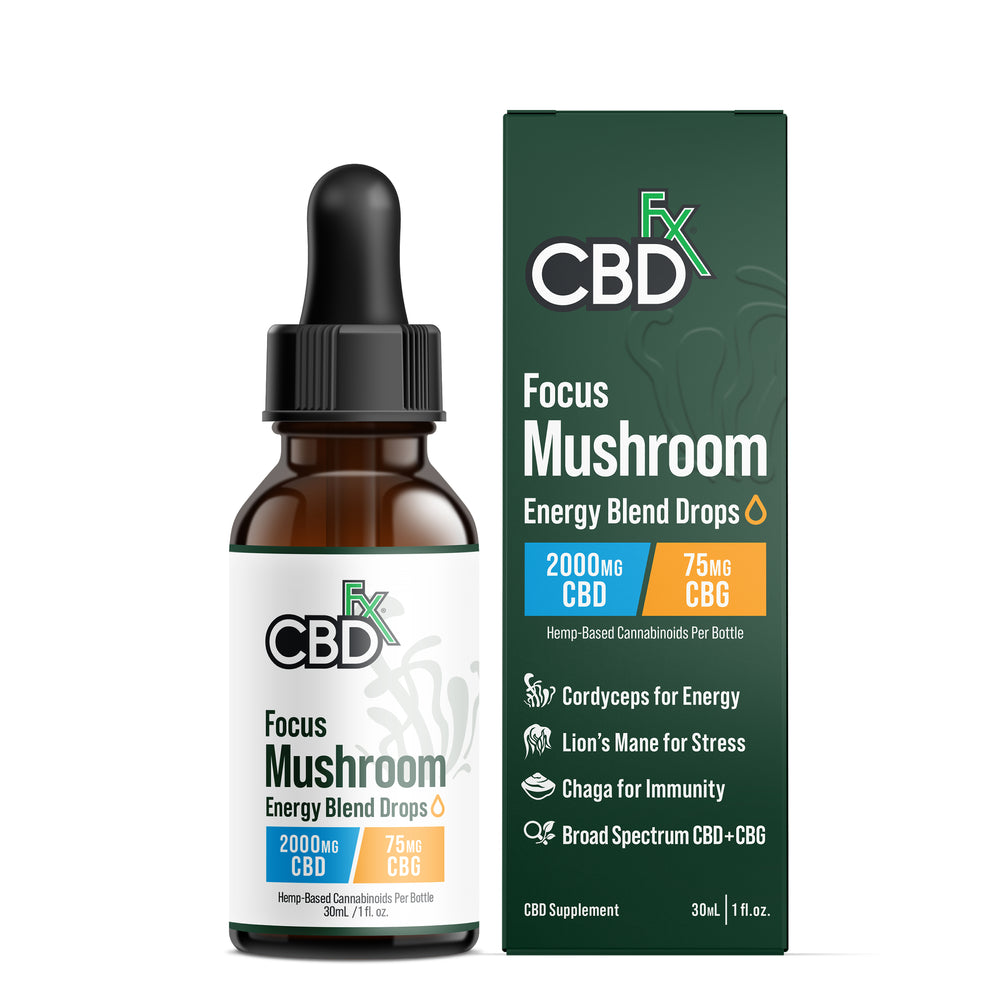 CBDfx Focus Mushroom Tincture - Ethereal Gold Dispensary