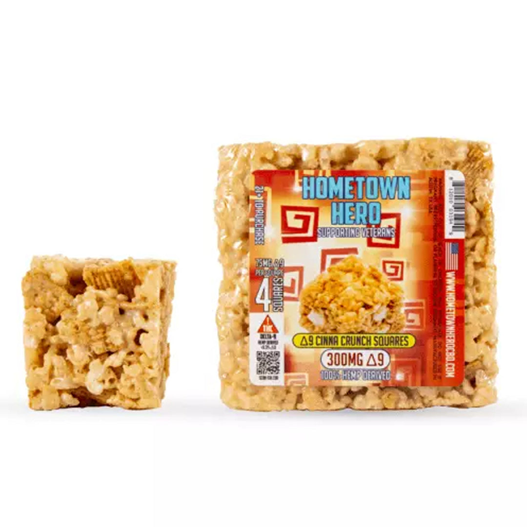 Hometown Hero Delta-9 Cinna Crunch Squares - Ethereal Gold Dispensary