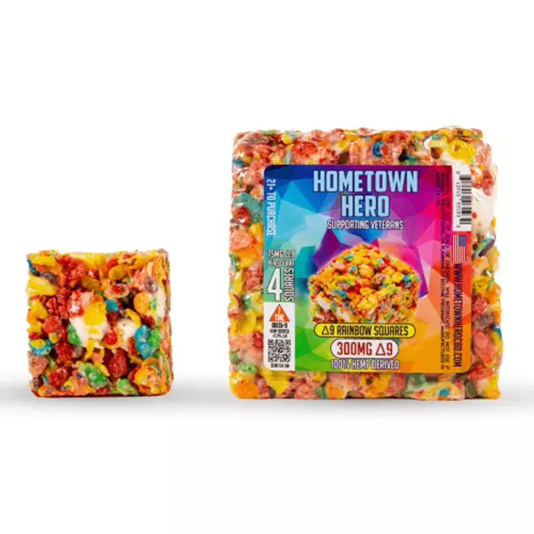 Hometown Hero Delta-9 Rainbow Squares - Ethereal Gold Dispensary
